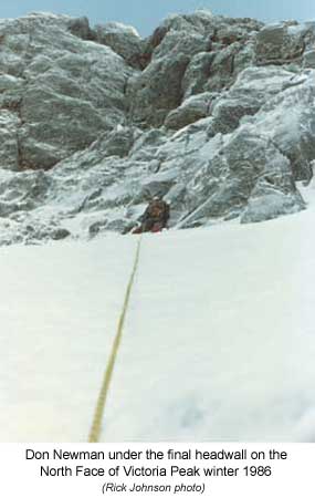 Final headwall of the North Face of Victoria Peak 1976