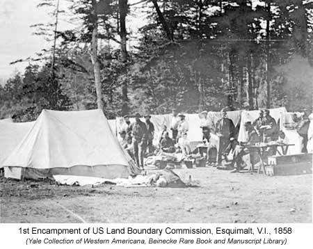 first encampment of US Land Boundary Commission