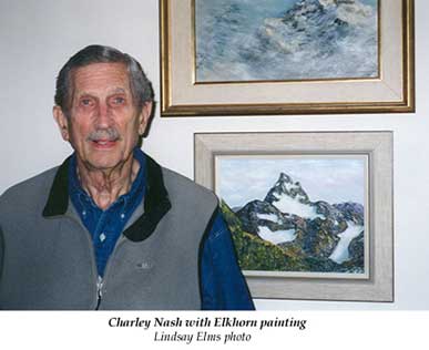 Charley Nash with Elkhorn Painting