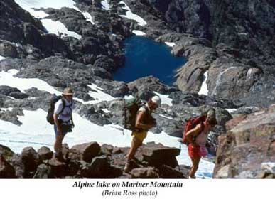 Alpine lake on Mariner Mountain