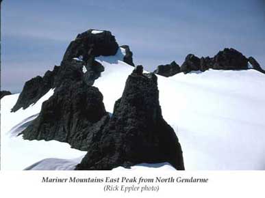 Mariner Mountains East Peak from North Gendarme
