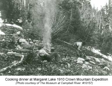 Cooking dinner at Margaret Lake