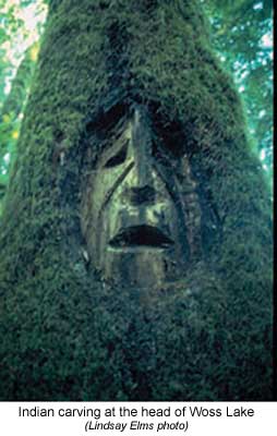 Indian Carving at the head of Woss Lake